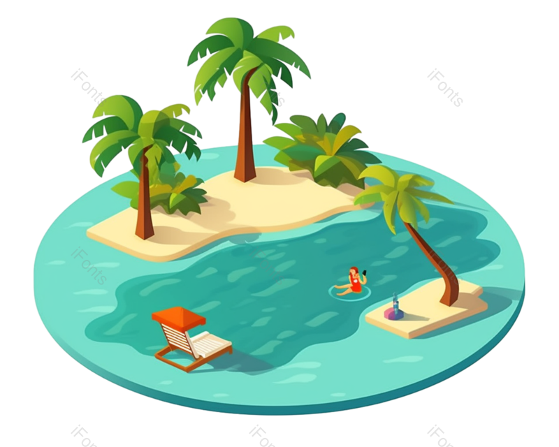 夏天图片,女人元素,海洋PNG,度假免抠素材